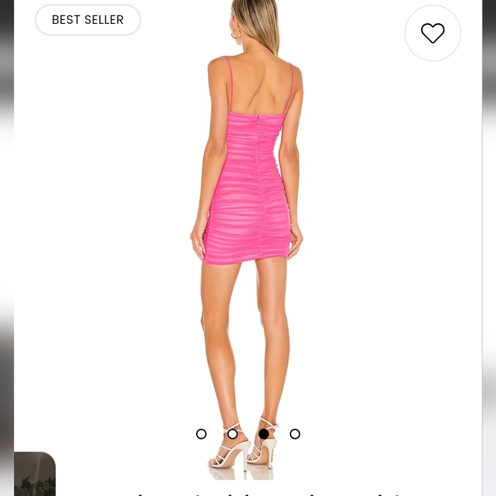 Emmie Mesh Mini Dress in Hot Pink Superdown - Picture 3 of 7